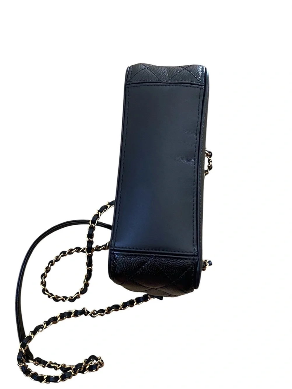 Chanel Lambskin Caviar Camera Case Crossbody Bag
